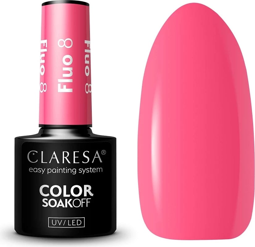 Llak për thonj për femra Claresa Soak Off UV/LED Fluorescent Hybrid Lacquer, 8.5g