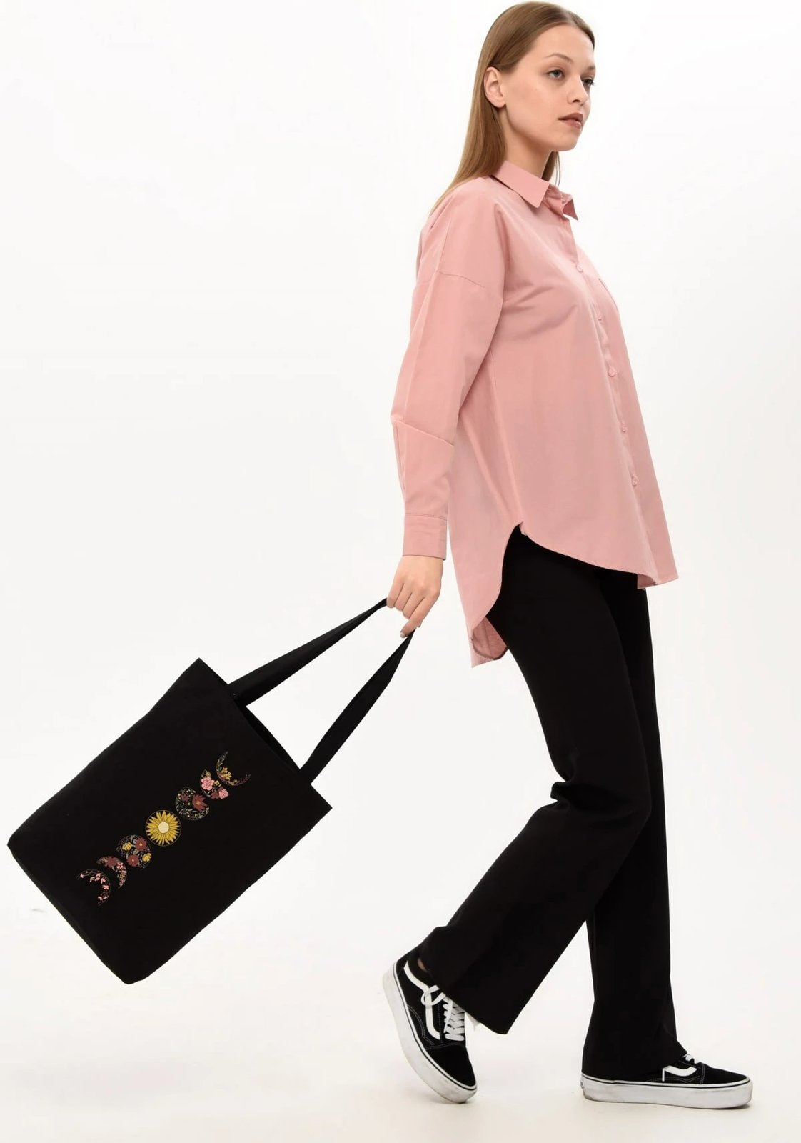 Torbë tote Zoozie Bags, e zezë, 35x40x8cm