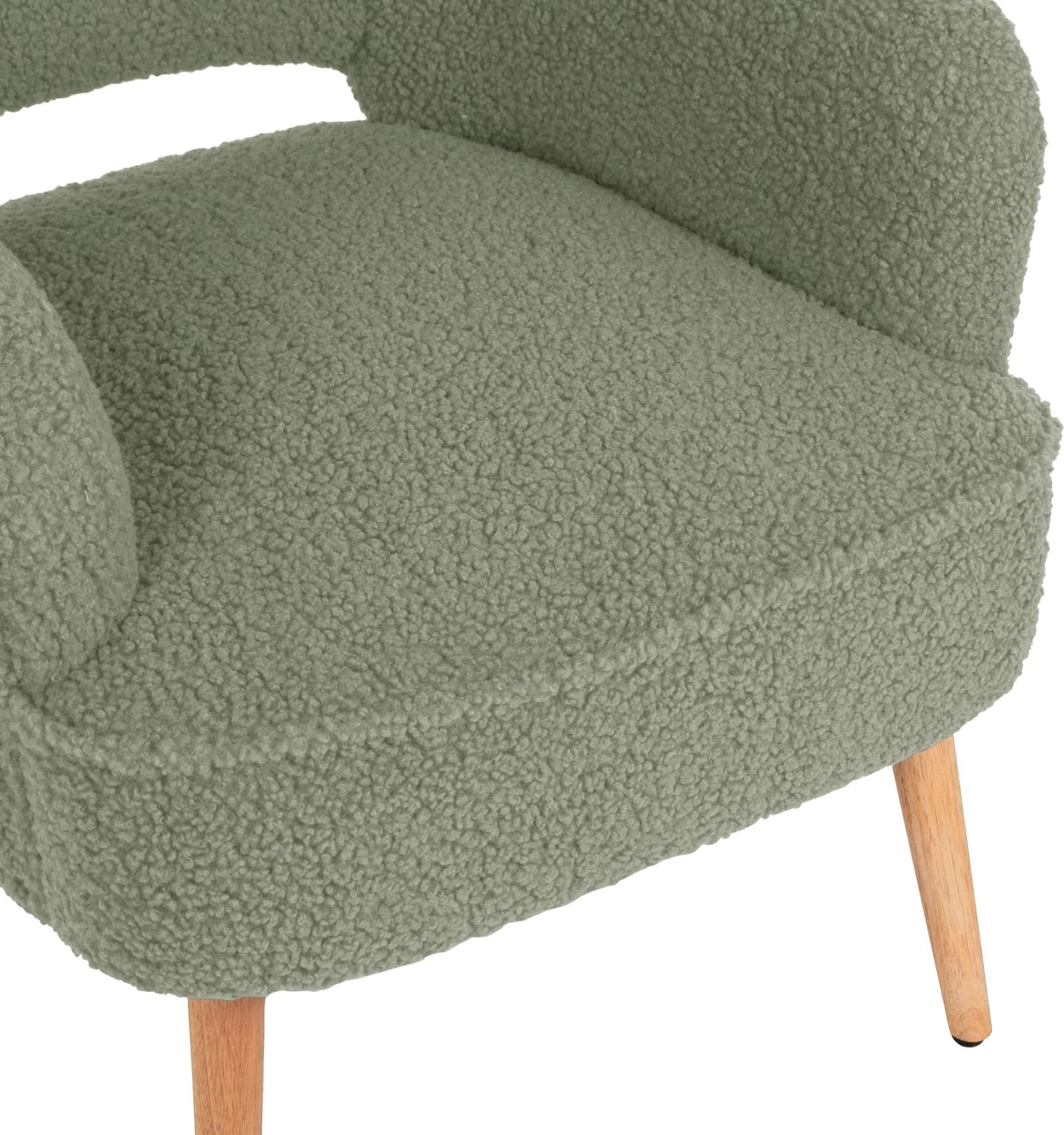 Fotelje MYLIE FH8394.27, ngjyrë fistik, pëlhurë boucle, 66x75x93H cm