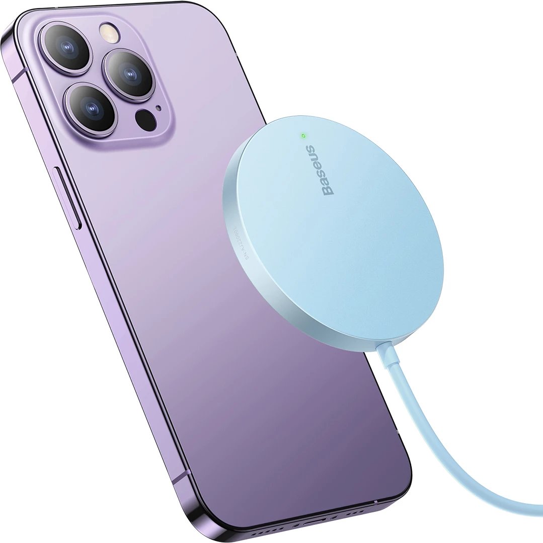 Karikues wireless Baseus Simple Mini3, MagSafe Qi, 15W, Blu