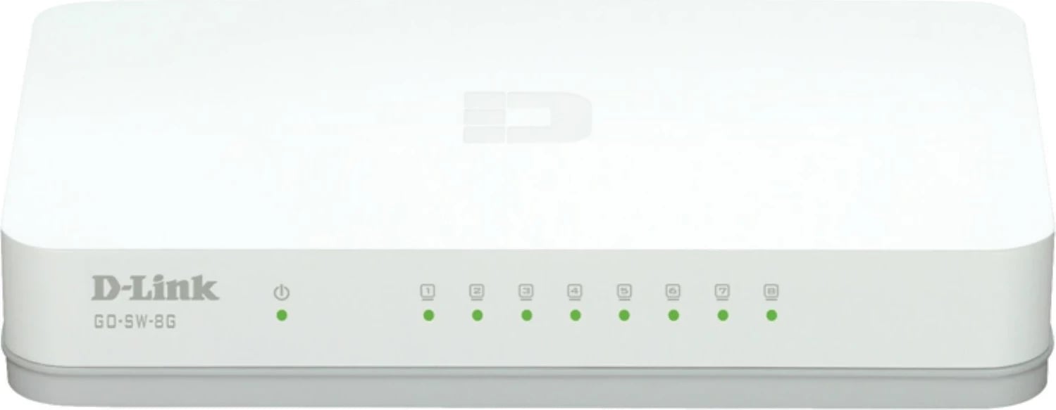 Switch D-Link GO-SW-8G/E, 8 porte, Gigabit Ethernet, Bardhë