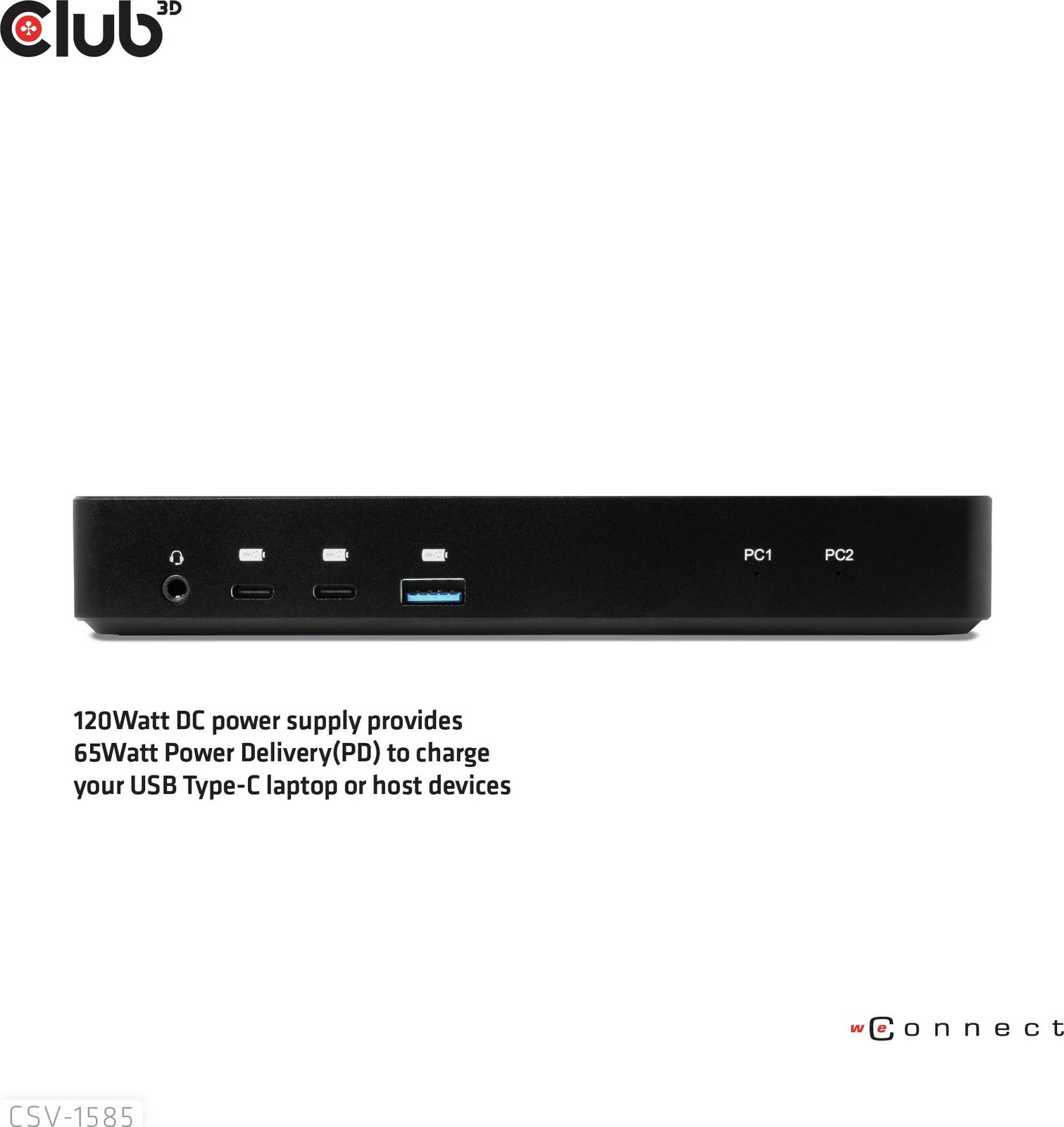 Switch KVM Club3D CSV-1585, 2x USB-C, 4K60Hz, HDMI, DisplayPort, i zi