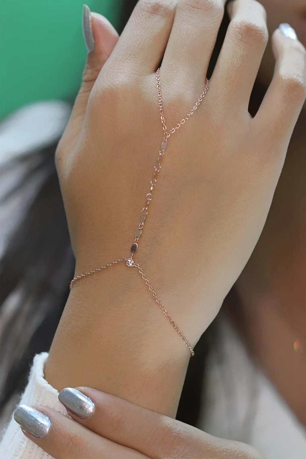 Zinxhir argjendi, ngjyrë rozë ari, Jumeon, 10529ROS, 16cm (+3cm)