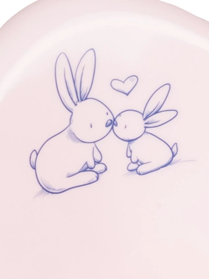 Nocë bebe TEGA Bunny me melodi, 38x23x25 cm, për vajza, rozë