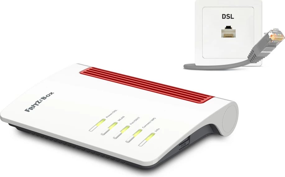 Router, AVM FRITZ!Box 7530 AX 20002930, Wi‑Fi, DSL, e kuqe mbi të bardhë