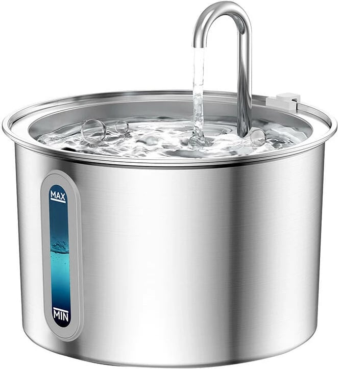 Shatërvan uji për qen e mace, Oneisall PWF-001-1, 2 L, çelik inox 316, 