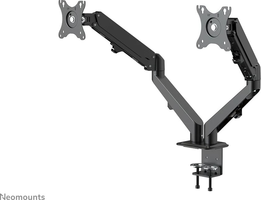 Krah tavoline për monitorë Neomounts Newstar DS70-700BL2, për 2 ekrane, 27 inç, rregullim lartësie me gaz, kapëse, e zezë