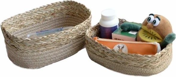 Shporta ovale të endura NEXT set 2 copë