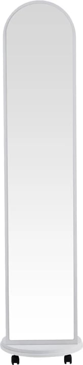 Pasqyrë dyshemeje rrotulluese me rafte, ngjyrë e bardhë, Espero, 34x170cm