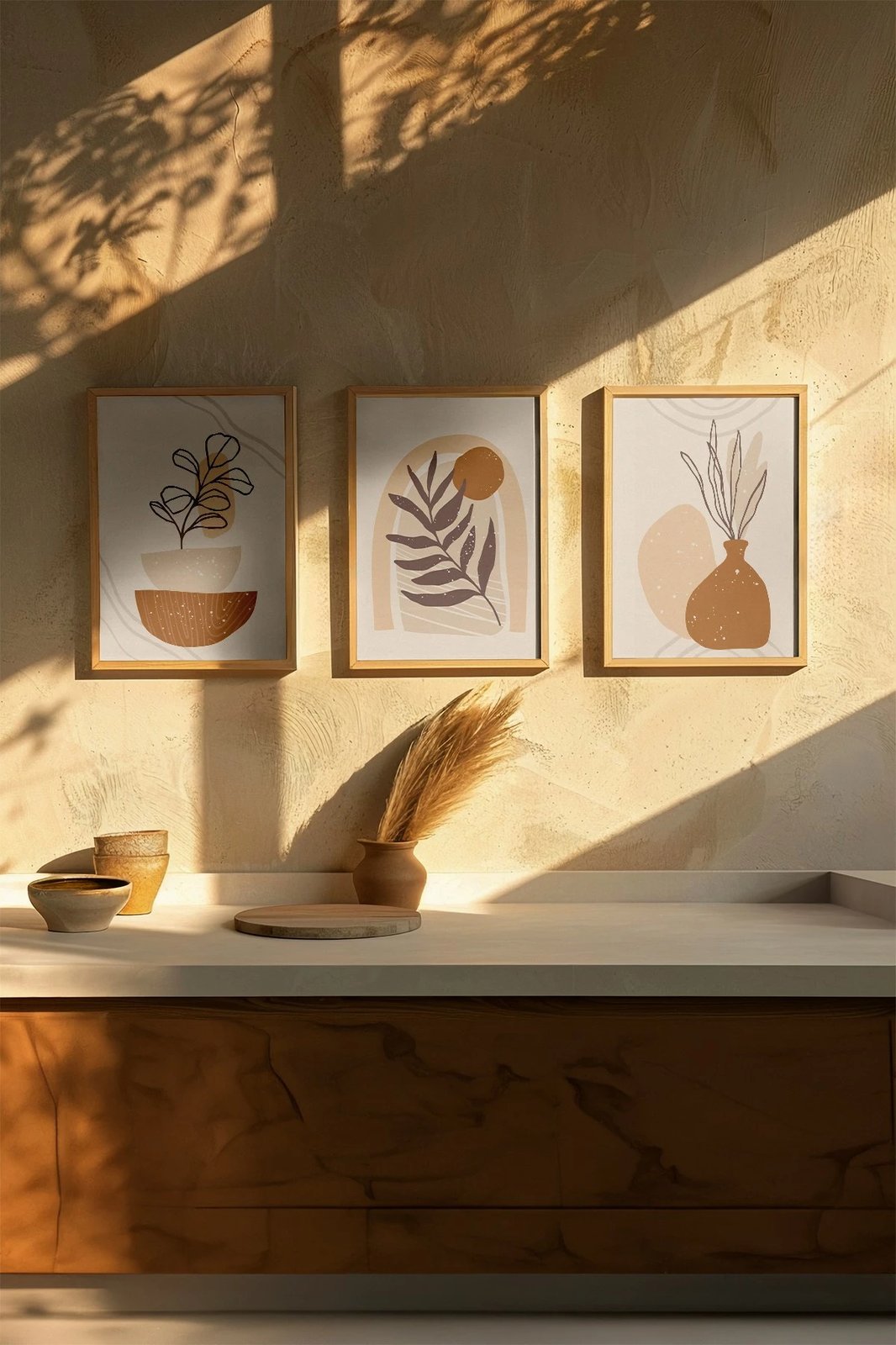 Pikturë dekorative me kornizë (3 copë), Wallity, 3Dartsohoset101