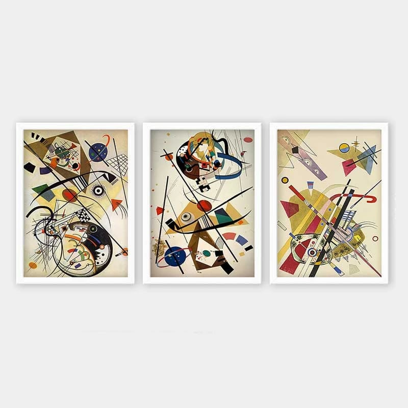 Pikturë dekorative me kornizë, 3 copë, Wallity, 3BC_UN2962870_3545