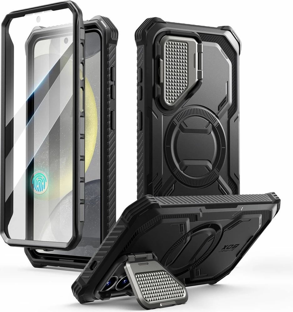 Mbështjellës Supcase ArmorBox MagSafe për Samsung Galaxy S25+, i zi