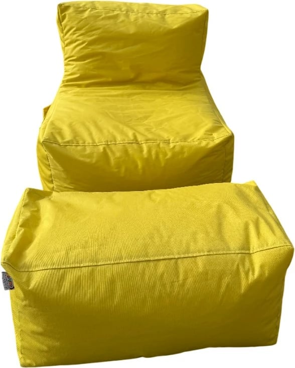 Set bean bag (2 copë), Atelier del Sofa, XXL Sedir, e verdhë
