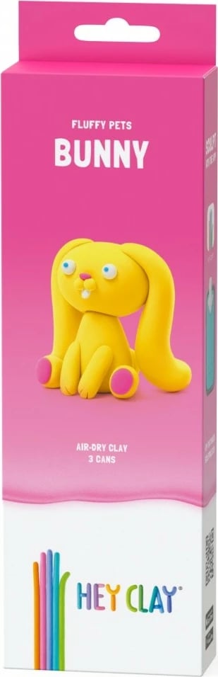 Masë modeluese Hey Clay, Tm Toys, HCL30115CEE, 4 ngjyra, Bunny