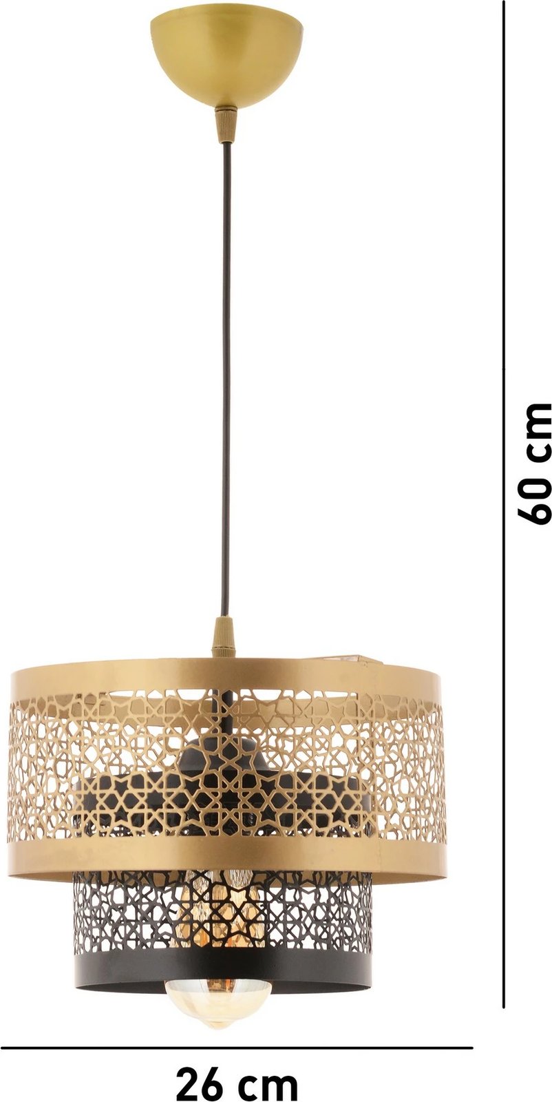 Llambë tavani Opviq Harold, e zezë dhe ari Llambë tavani Opviq Harold, e zezë dhe ari