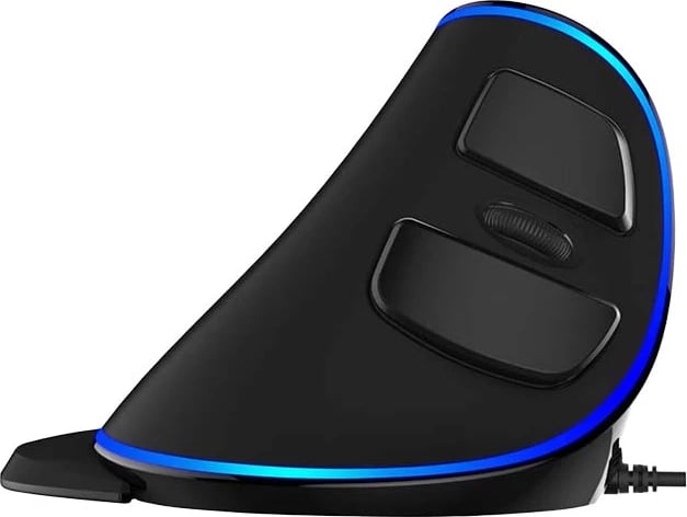 Maus vertikal Delux M618PU (A825), me kabllo, 7200 DPI, i zi