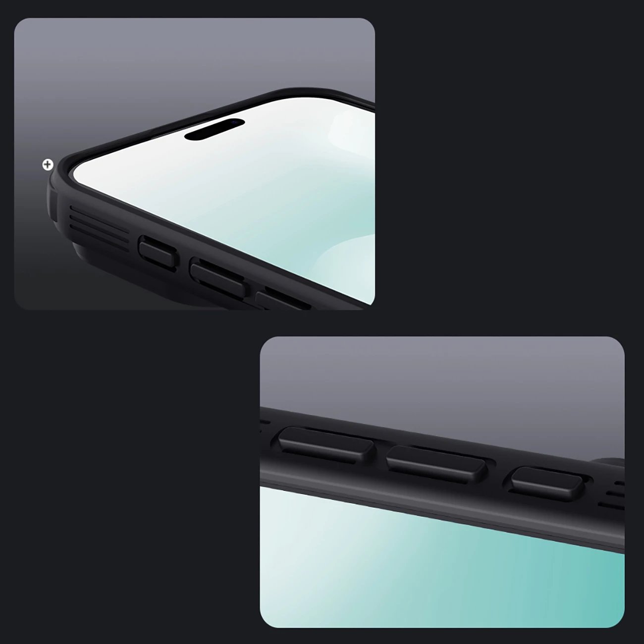 Mbështjellës Nillkin CamShield Pro për iPhone 17, MagSafe kompatibil, PC+TPU, transparent i zi