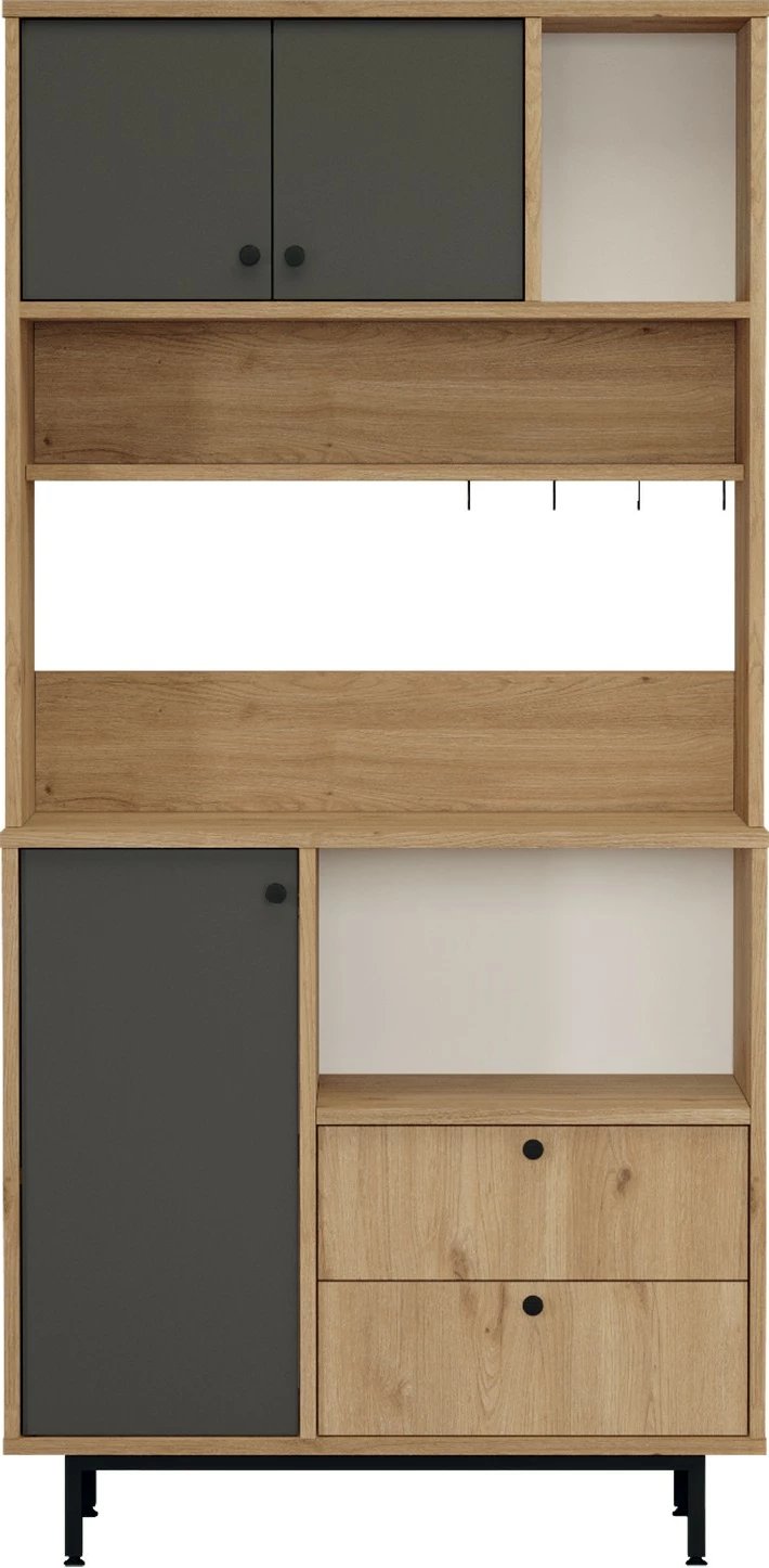 Dollap multifunksional, ngjyrë lis dhe antracit, Skye Decor, RE4-SA
