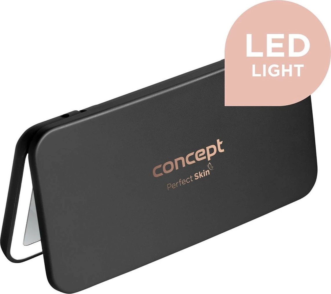 Pasqyrë xhepi kozmetike Concept KZ2020 me LED, e zezë