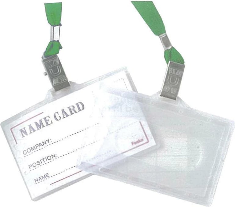 Etiketë emri horizontale NEXT me kordë, 9.2x5.9cm, 50 copë, Jeshile