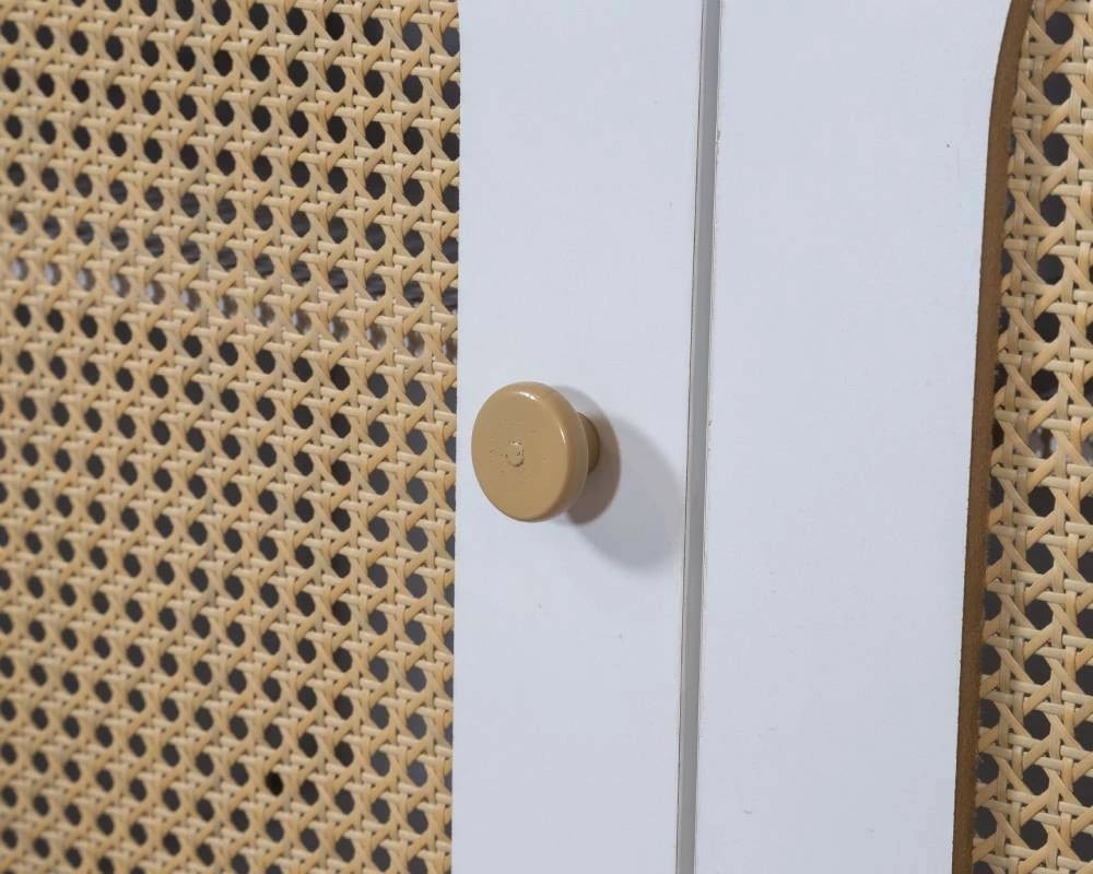 Konsol Skye Decor, bohem, e bardhë dhe lis