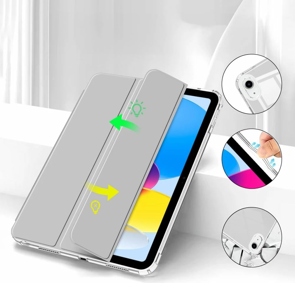 Mbështjellës Tech-Protect SC Pen Hybrid për iPad 10.9" (2022), Gri e çelët