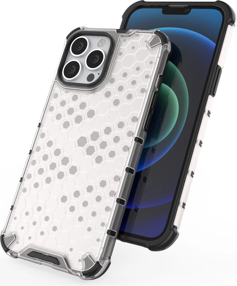 Mbështjellës Hurtel Honeycomb për iPhone 13 Pro Max, i zi