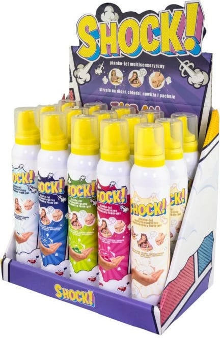 Xhel-foam multisensorik TUBAN Pianko-gel SHOCK!, 200ml, paketë 15 copë, shumëngjyrëshe