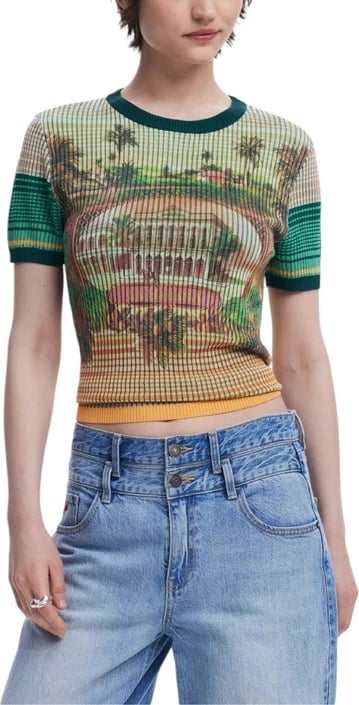 Maicë Desigual femra, e gjelbër