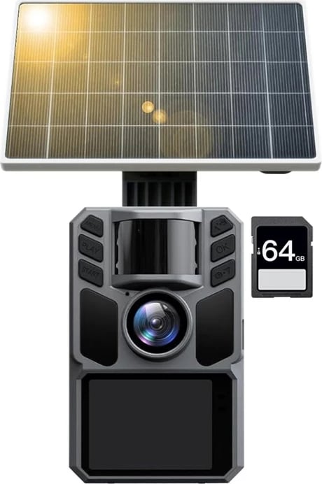 Kamerë foto-kurth KJK FKPCAM FK-HC40 me panel diellor, 64MP, 4K, IP66 Kamerë foto-kurth KJK FKPCAM FK-HC40 me panel diellor, 64MP, 4K, IP66
