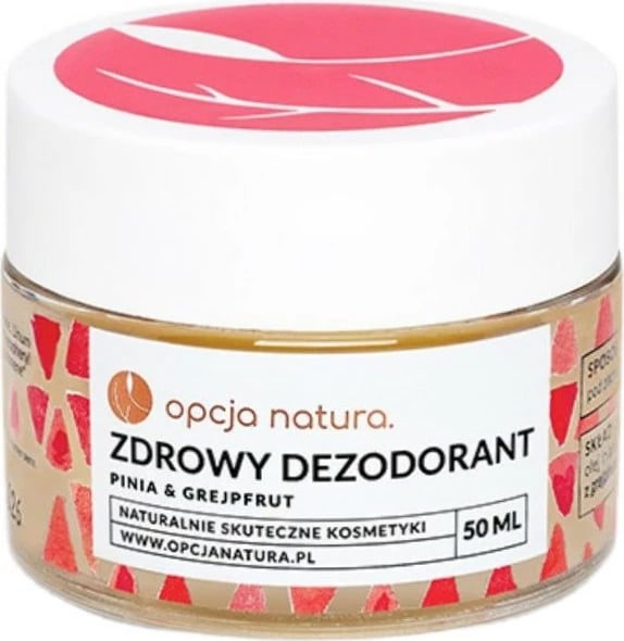 Deodorant krem unisex Opcja Natura Pinia & Grapefruit 50ml