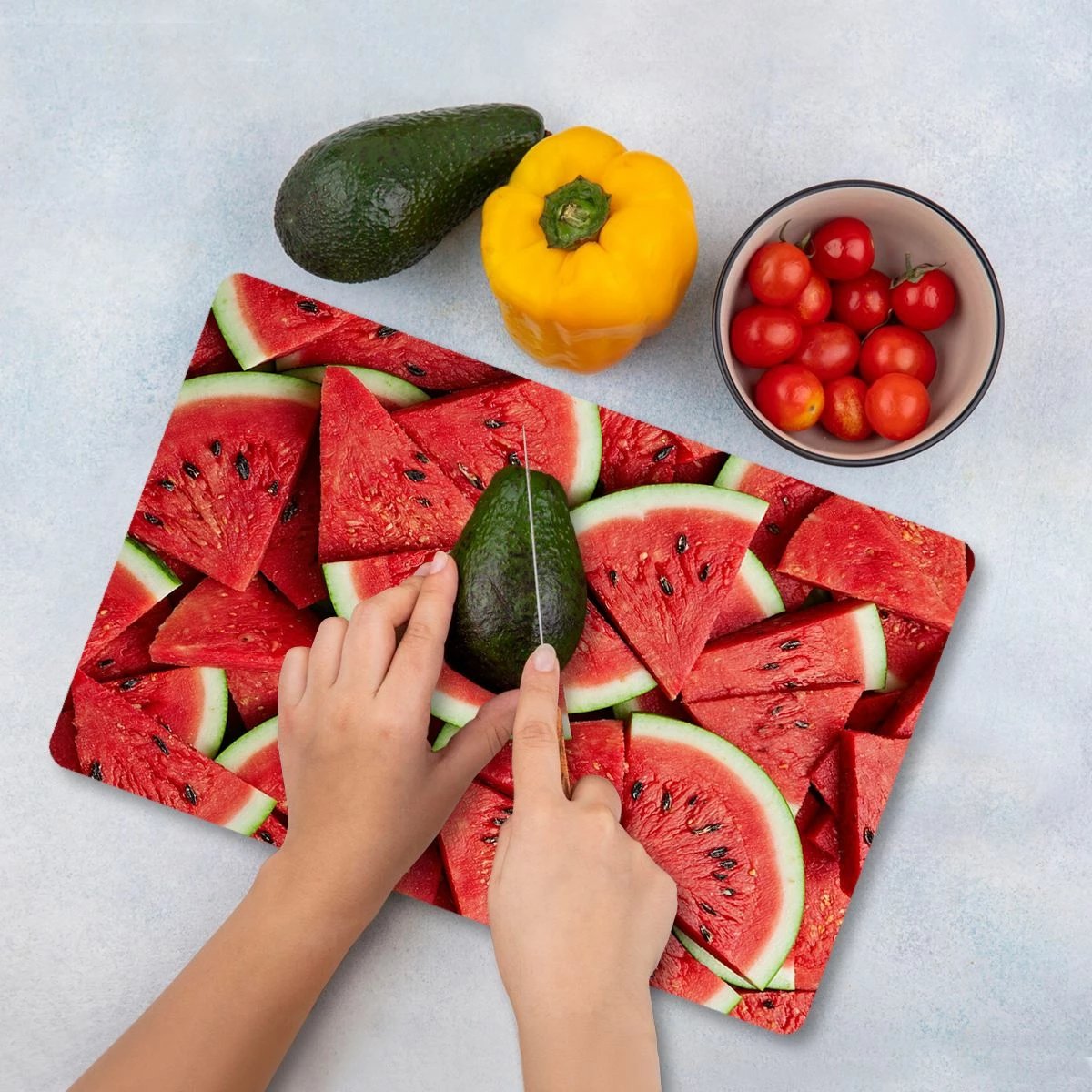 Dërrasë prerëse Hermia, qelq i temperuar, shumëngjyrëshe, Ckt99 - 3040