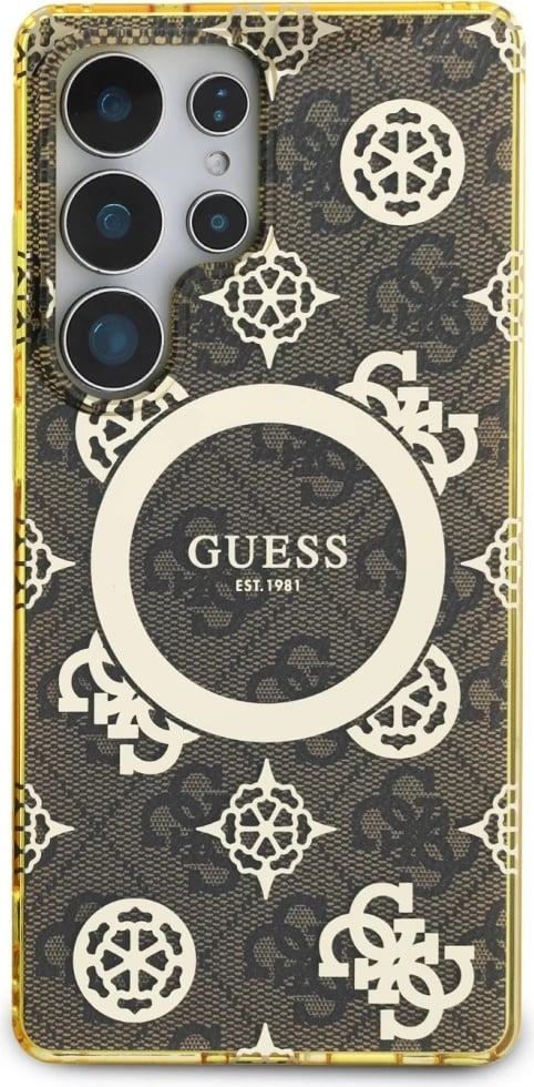 Mbështjellës Guess për Samsung Galaxy S25 Ultra, MagSafe, Peony Pattern, Kafe Mbështjellës Guess për Samsung Galaxy S25 Ultra, MagSafe, Peony Pattern, Kafe