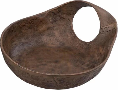 Enë dekorative SERVE LOOP, alumin, ngjyrë bronzi, 29x24x10cm