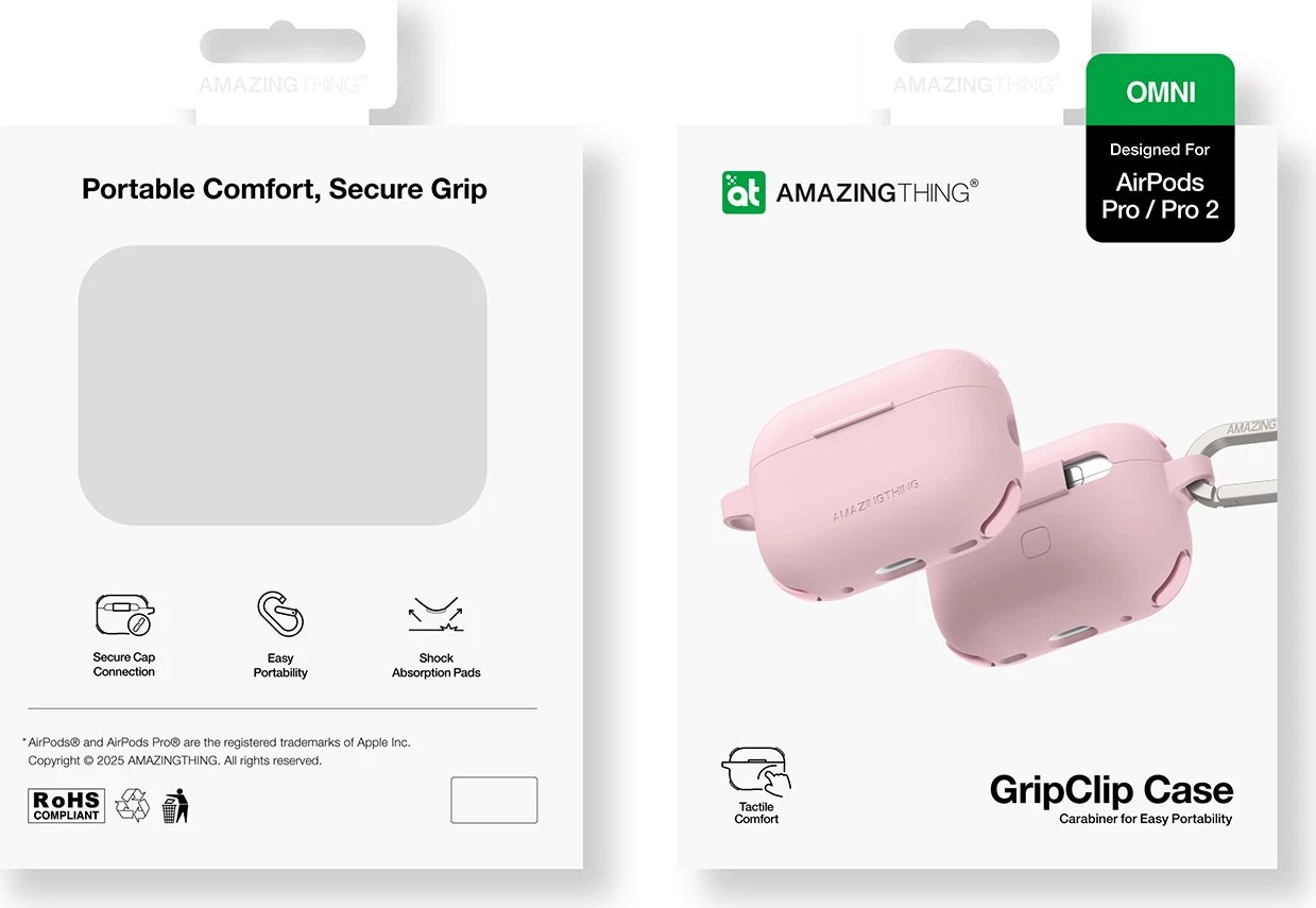 Mbështjellës AmazingThing Omni Case për AirPods Pro 2, Rozë