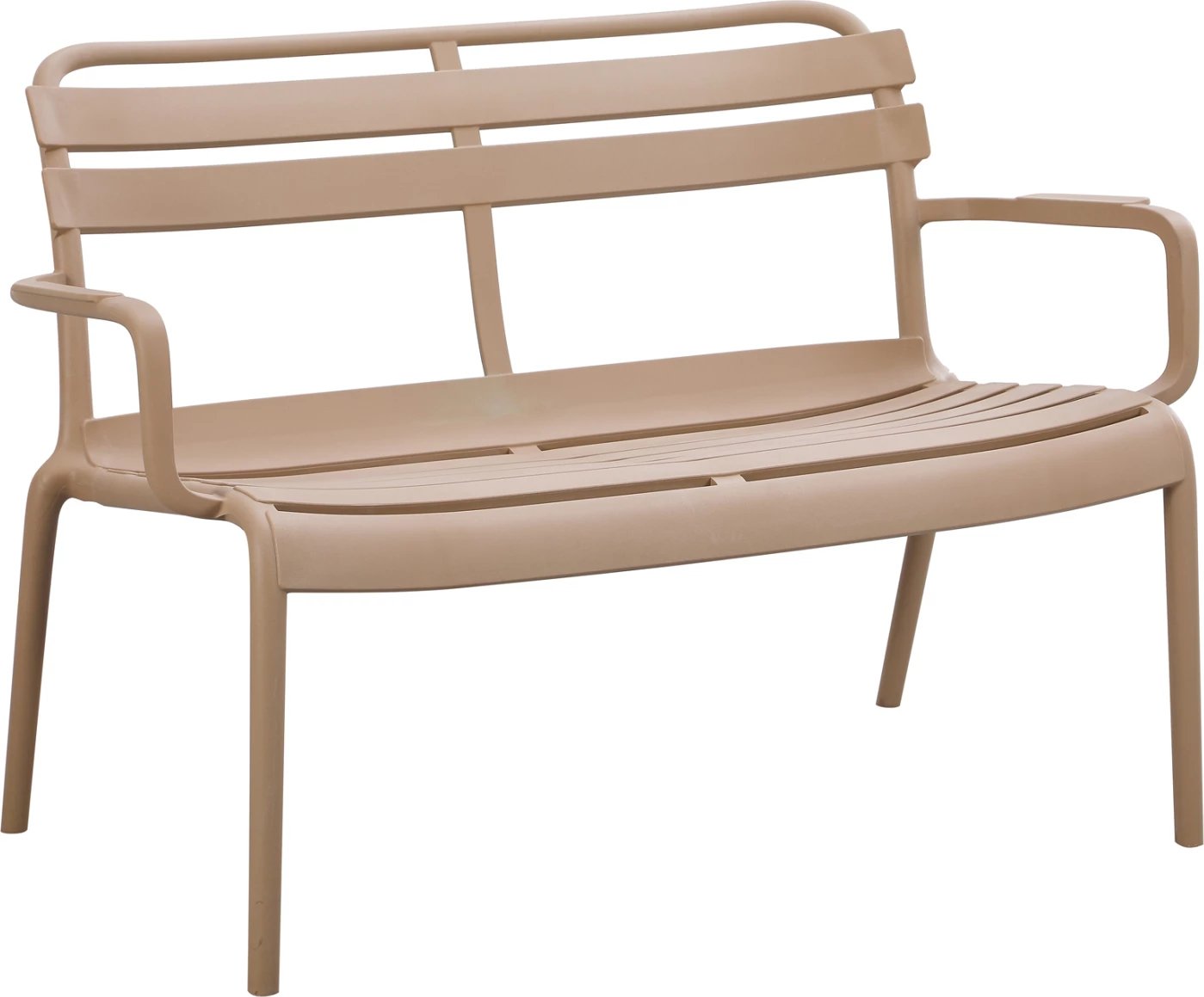 Stol dy vendësh KORVER, polipropilen, ngjyrë kapuçino, FH6332.04, 113x65x76cm