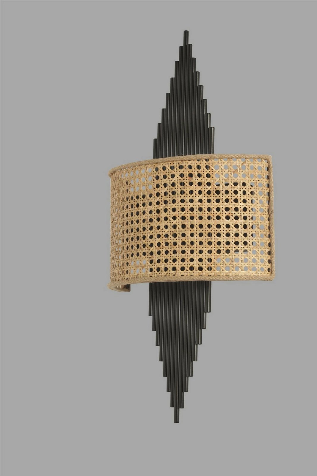 Aplik muri Opviq, Hande, ovale, ratan, ngjyrë e zezë dhe ari