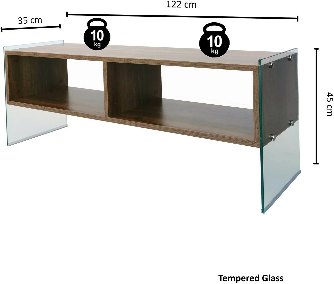 Komodë TV Hanah Home, TV404, ngjyrë arre, 120x45x35cm