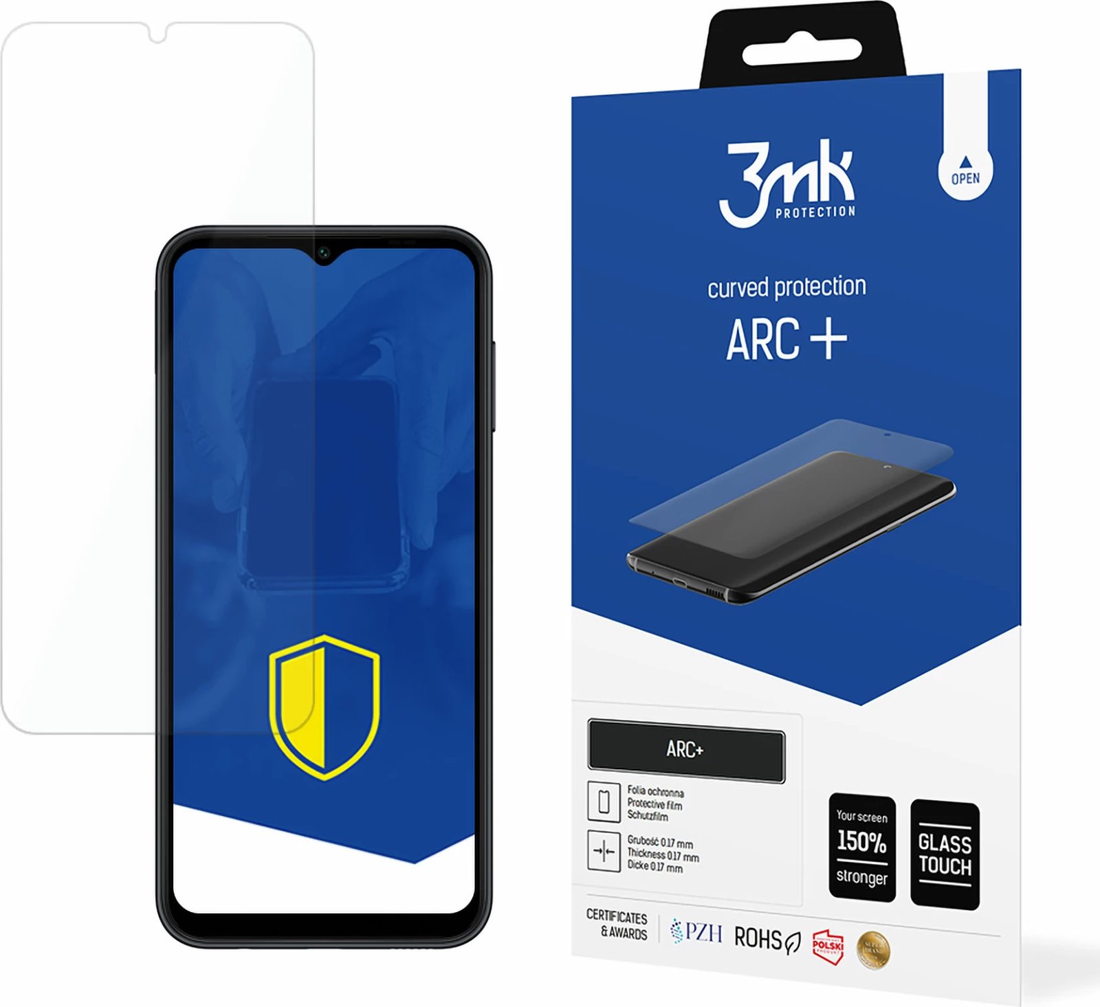 Folje mbrojtëse për ekran, 3mk Protection ARC+ për Samsung Galaxy A14, TPU, Transparente