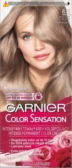 Ngjyrë për flokë Garnier Color Sensation 8.11 Pearl Blonde për femra, 1 copë