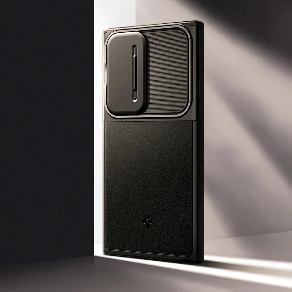 Mbështjellës Spigen Optik Armor për Samsung Galaxy S24 Ultra, i zi