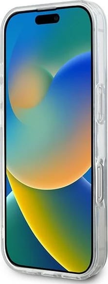 Mbështjellës DKNY Repeat Texture Pattern With Stripe për iPhone 16 Pro Max, zi