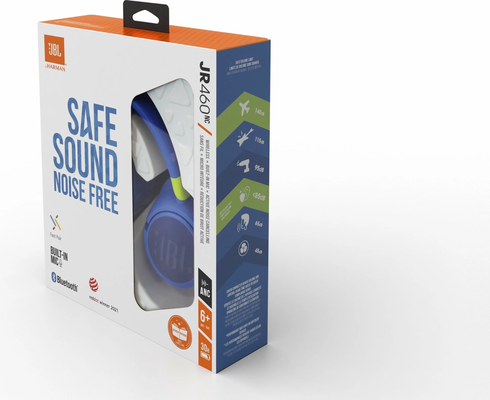 Kufje JBL JR 460 NC, wireless, Bluetooth 5.0, noise cancelling, për fëmijë, kaltër Kufje JBL JR 460 NC, wireless, Bluetooth 5.0, noise cancelling, për fëmijë, kaltër