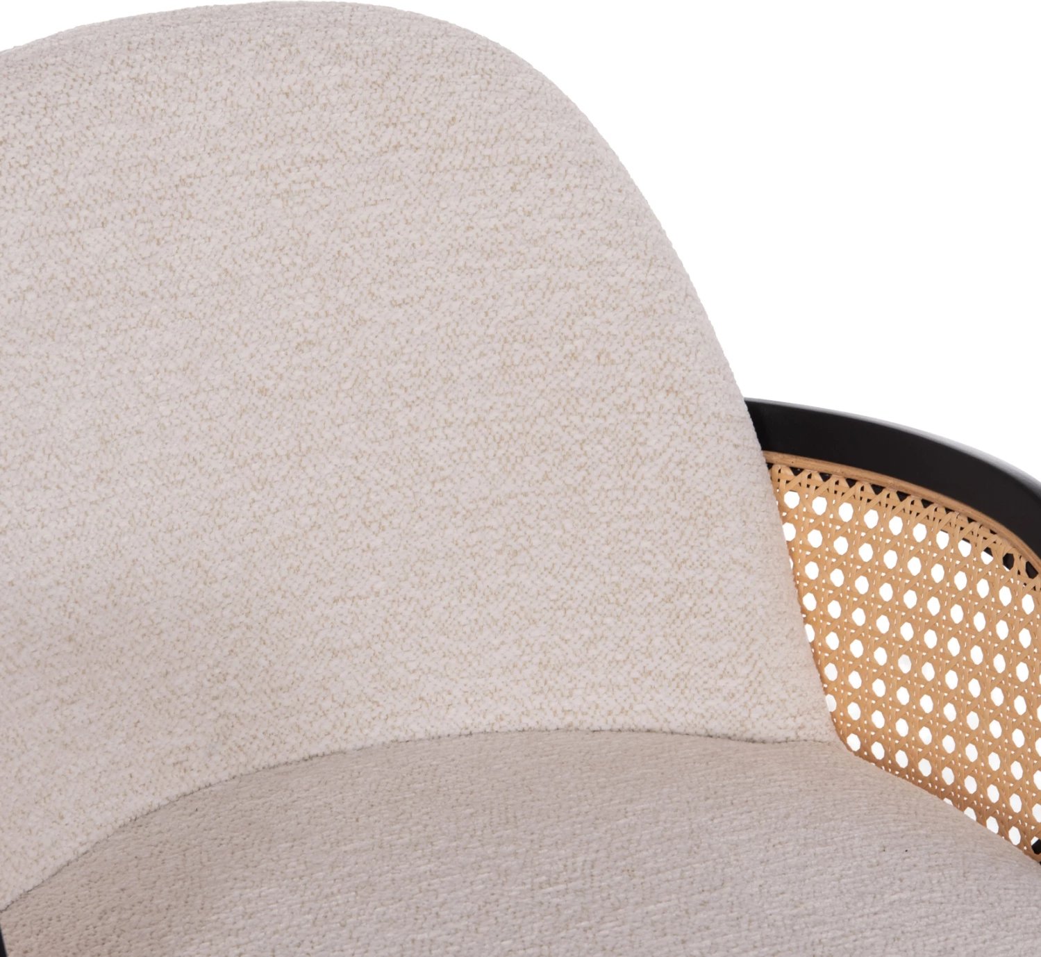 Karrige për bar rrotulluese BECKER, dru i zi, stof ecru, set prej 2 copë, 50x52x100cm