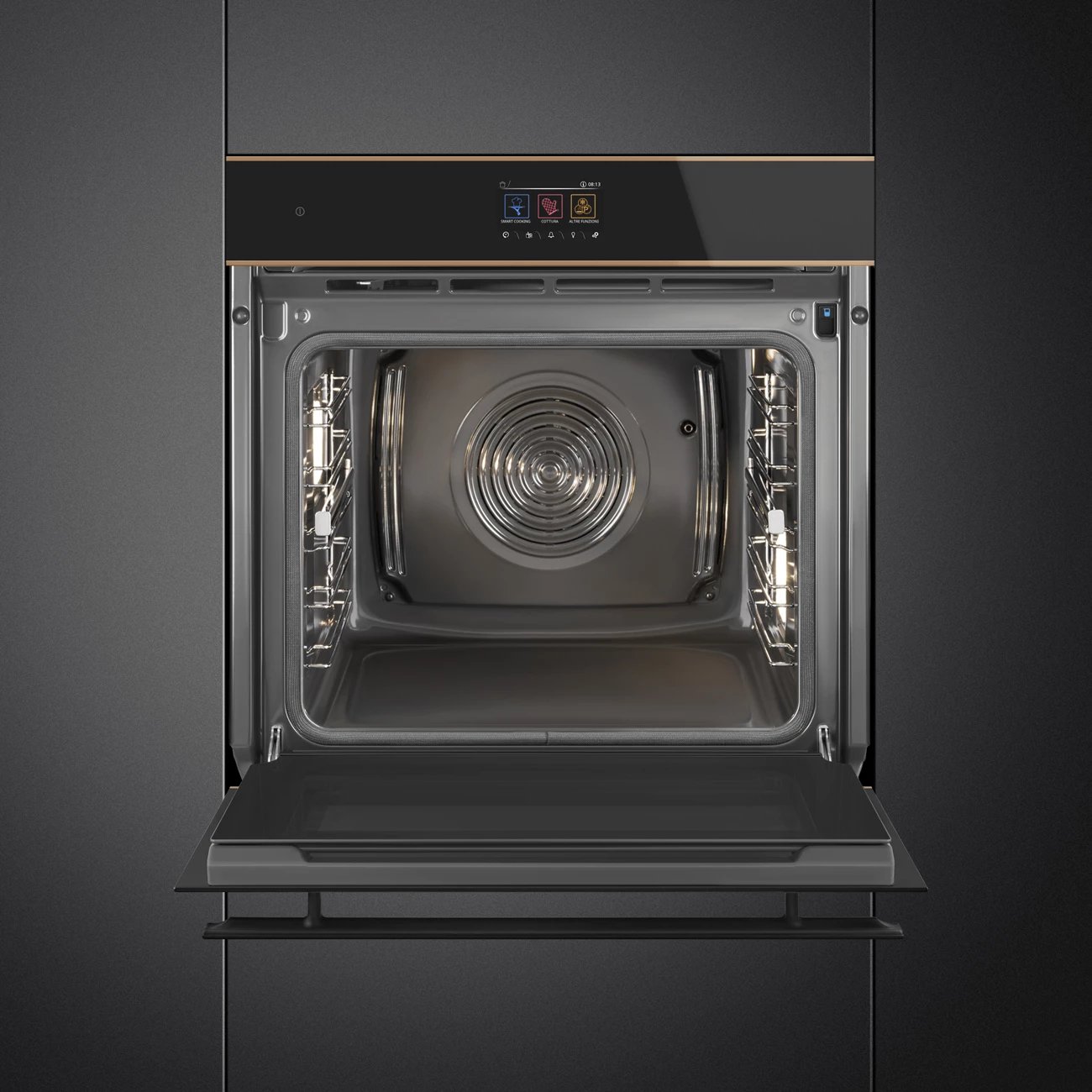 Furrë Dolce Stil Novo SMEG SOP6604S2PNR, 68 L, e zezë