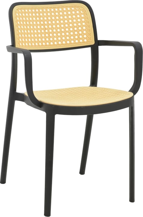 Karrige për kopsht Westley pp natyrale-e zezë 58x47x81cm