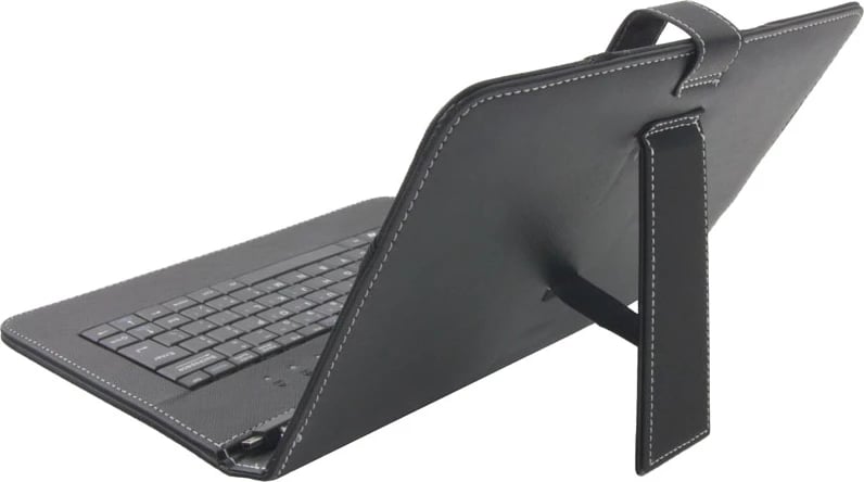 Mbështjellës me tastierë për tablet universal Esperanza MADERA EK125 10.1", USB-C i zi