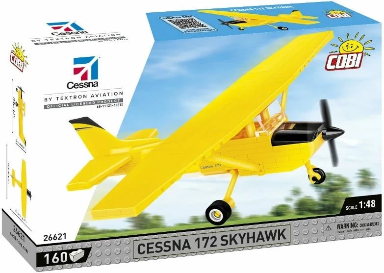 Set ndërtimi COBI Cessna 172 Skyhawk, 160 pjesë, e verdhë