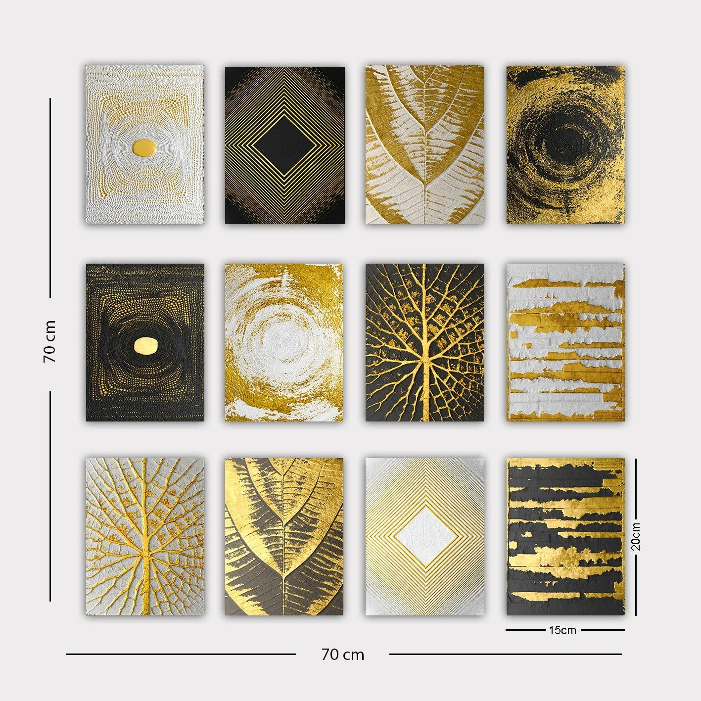 Piktura dekorative MDF (12 copë), Wallity, 12MDF37YS