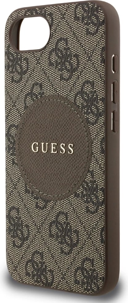 Mbështjellës Guess 4G Circle Classic Logo MagSafe për iPhone 16e, Kafe Mbështjellës Guess 4G Circle Classic Logo MagSafe për iPhone 16e, Kafe